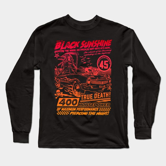 "BLACK SUNSHINE" (RED YELLOW HUE) Long Sleeve T-Shirt by joeyjamesartworx